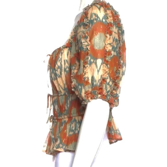 Ulla Johnson Medha Puff Sleeve Blouse in Nimbus (4) - Picture 3 of 7